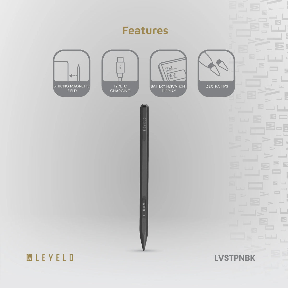 قلم ليفيلو Skywrite Versa للآيباد مع أزرار اختصار – تفاصيل المنتج والعبوة