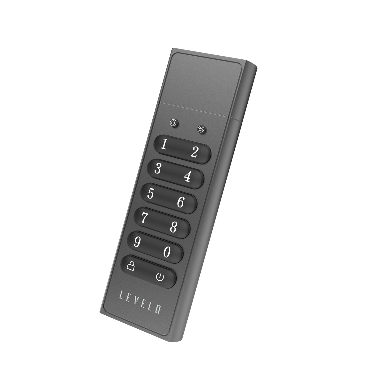 ذاكرة USB ليفيلو Lockvault المشفّرة بسعة 128 جيجابايت ولوحة أرقام – تفاصيل المنتج والعبوة