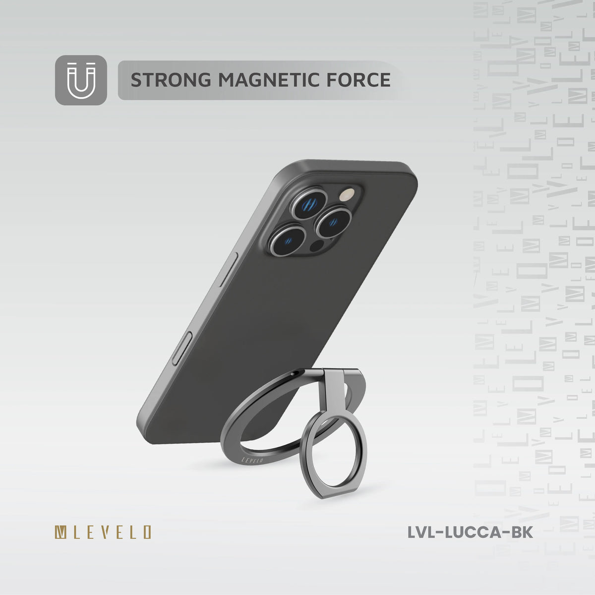 حامل هاتف مغناطيسي ليفيلو Lucca متوافق مع MagSafe – تفاصيل المنتج والعبوة