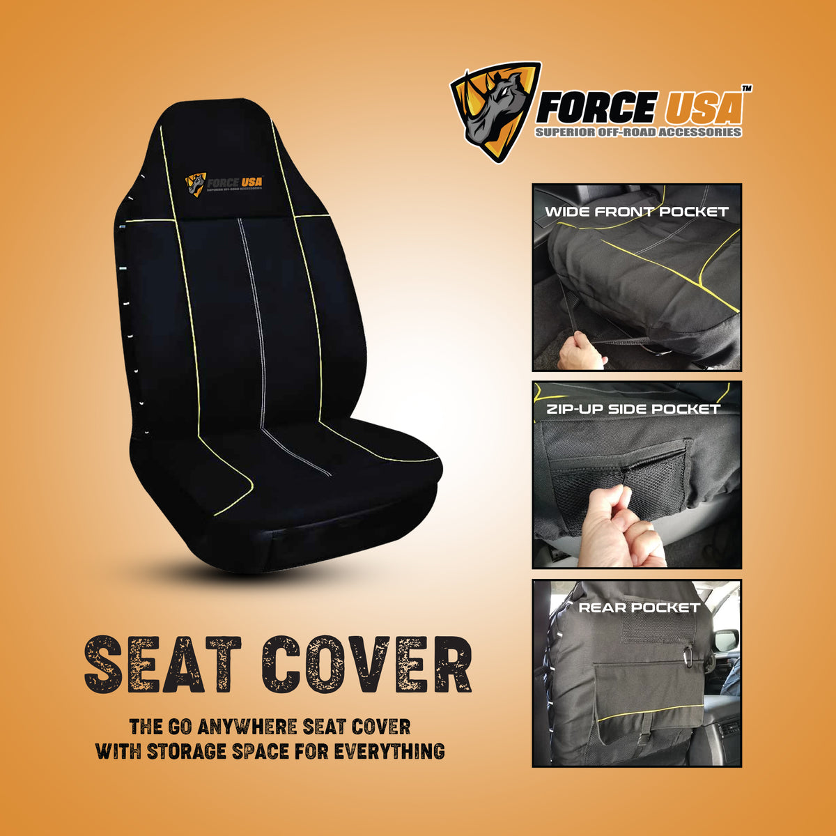 غطاء مقعد للطرق الوعرة | FORCE USA OFF ROAD SEAT COVER