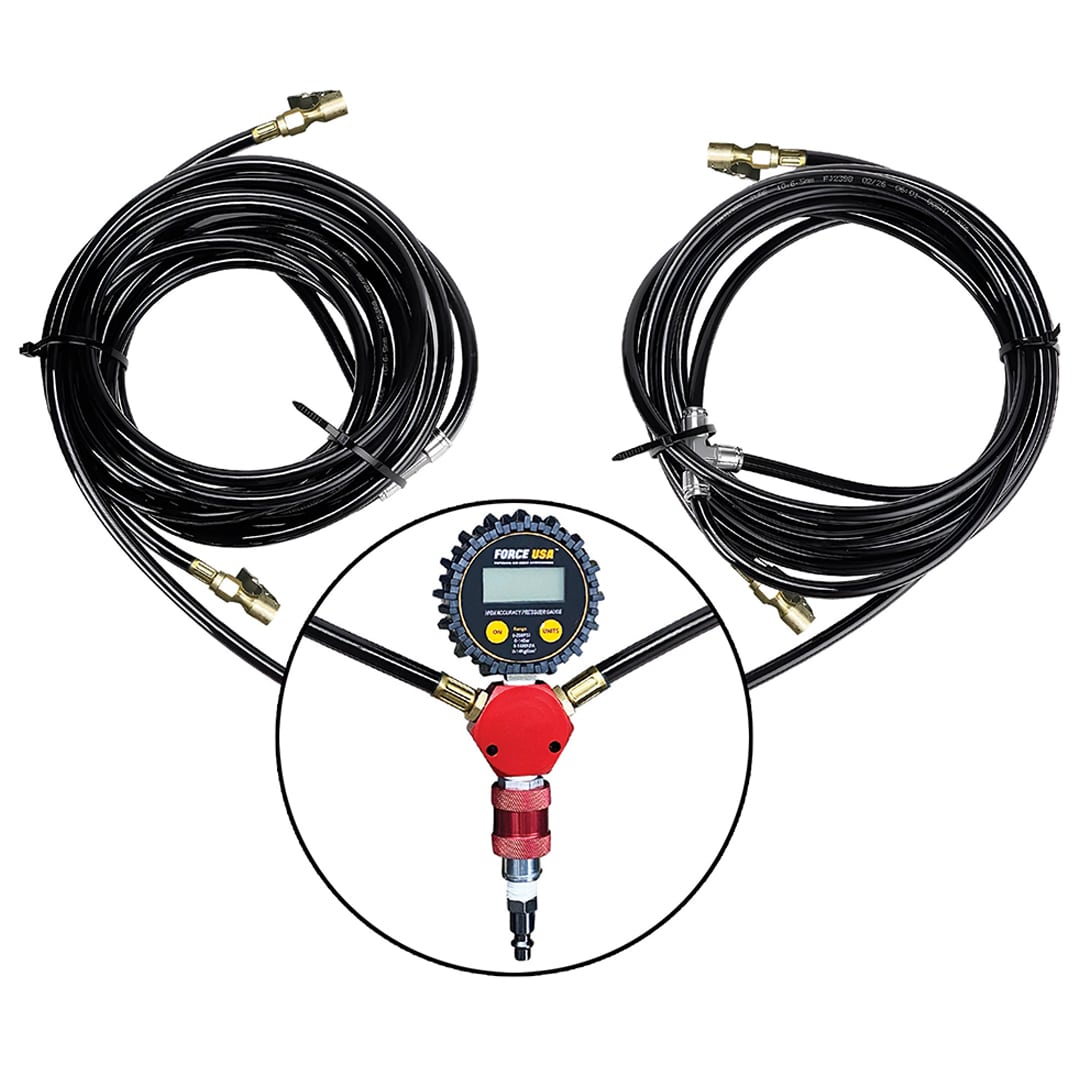 مقياس ضغط مع خرطوم رباعي | FORCE USA PRESSURE GAUGE WITH 4 WAY HOSE