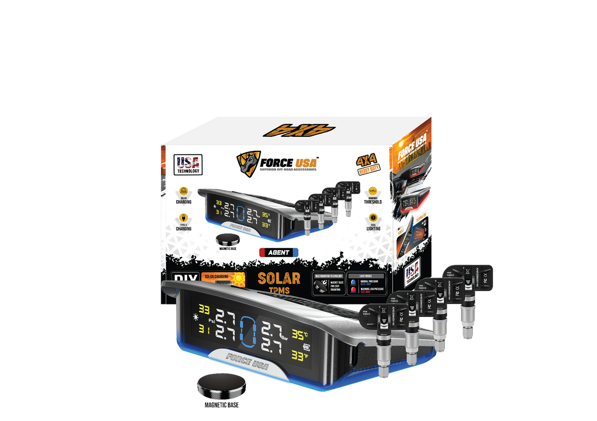 نظام مراقبة ضغط الإطارات بالطاقة الشمسية | FORCE USA SOLAR TPMS UPGRADED VERSION