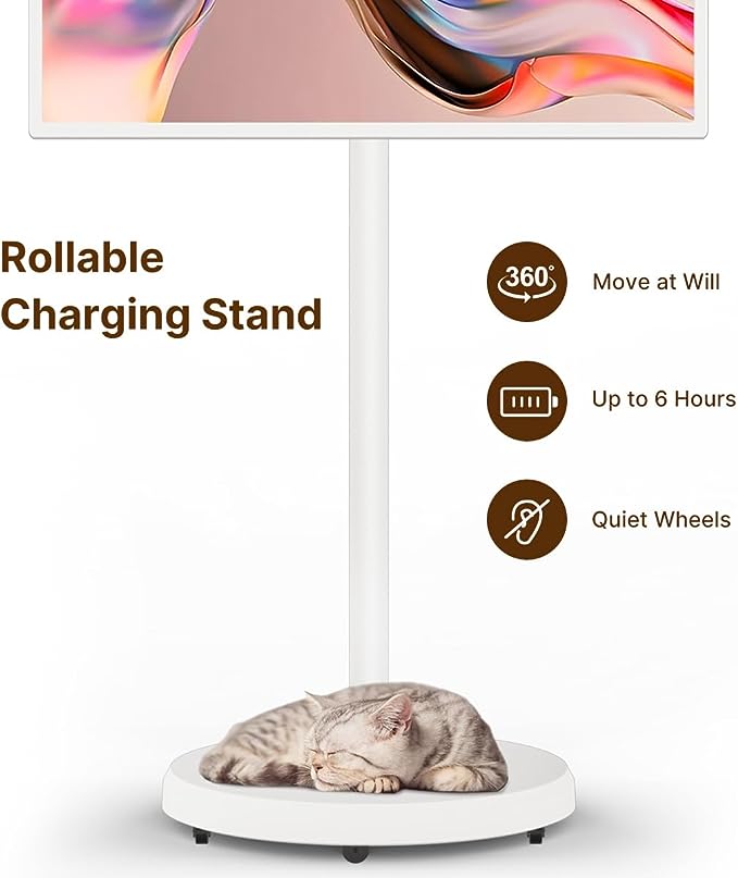 شاشة متنقلة اندرويد لمس ذكية تكتك مع ستاند كاميرا 32 بوصة Taktik Portable Smart Screen 1080p Rotatable Touch Screen