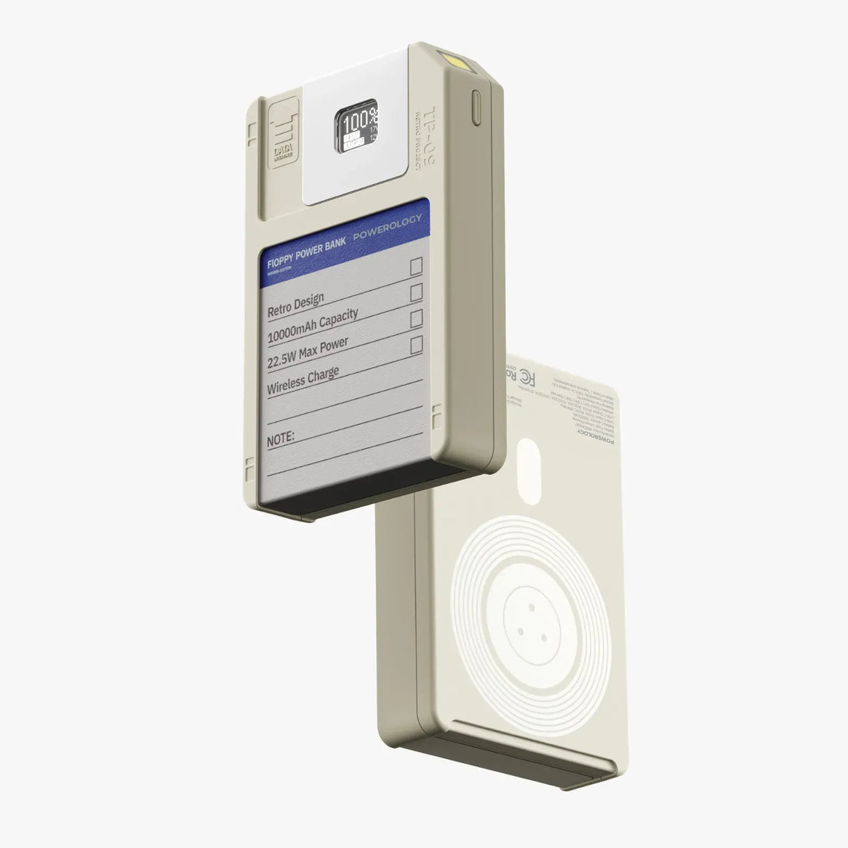 Powerology Floppydisk Retro 10000 m Ah Mag Safe Power Bank Batterie Externe Mag Safe 10000 m Ah - White – image 2