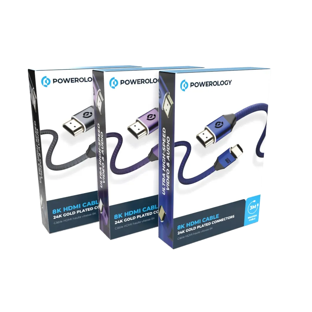 Powerology 8 KHDMI Braided Cable 3 M - DarkBlue – image 3