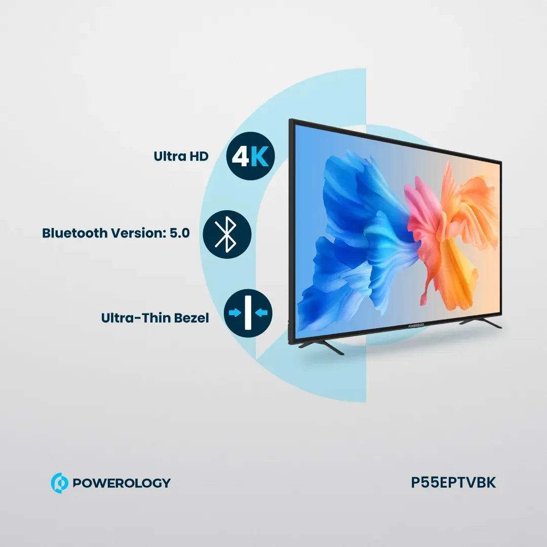 Powerology Break Proof Android Smart TV 55 Black – image 2