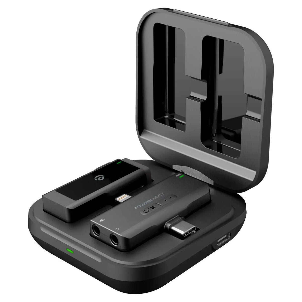 Powerology Mfi Dual Connector Wireless Lavalier Microphone X1 Mic 1000mAh Black – image 10