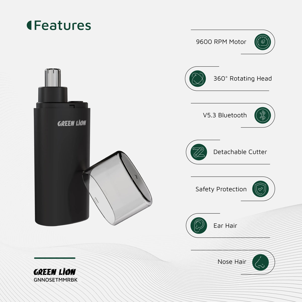 Green Lion Nose Pro Nose and Ear Trimmer Black – image 10