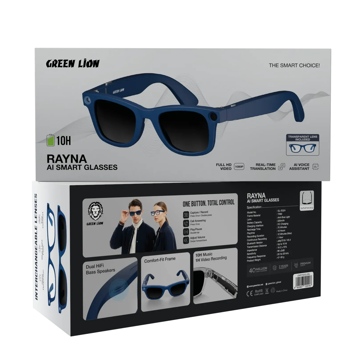 Green Lion Rayna AISmart Glasses - Blue