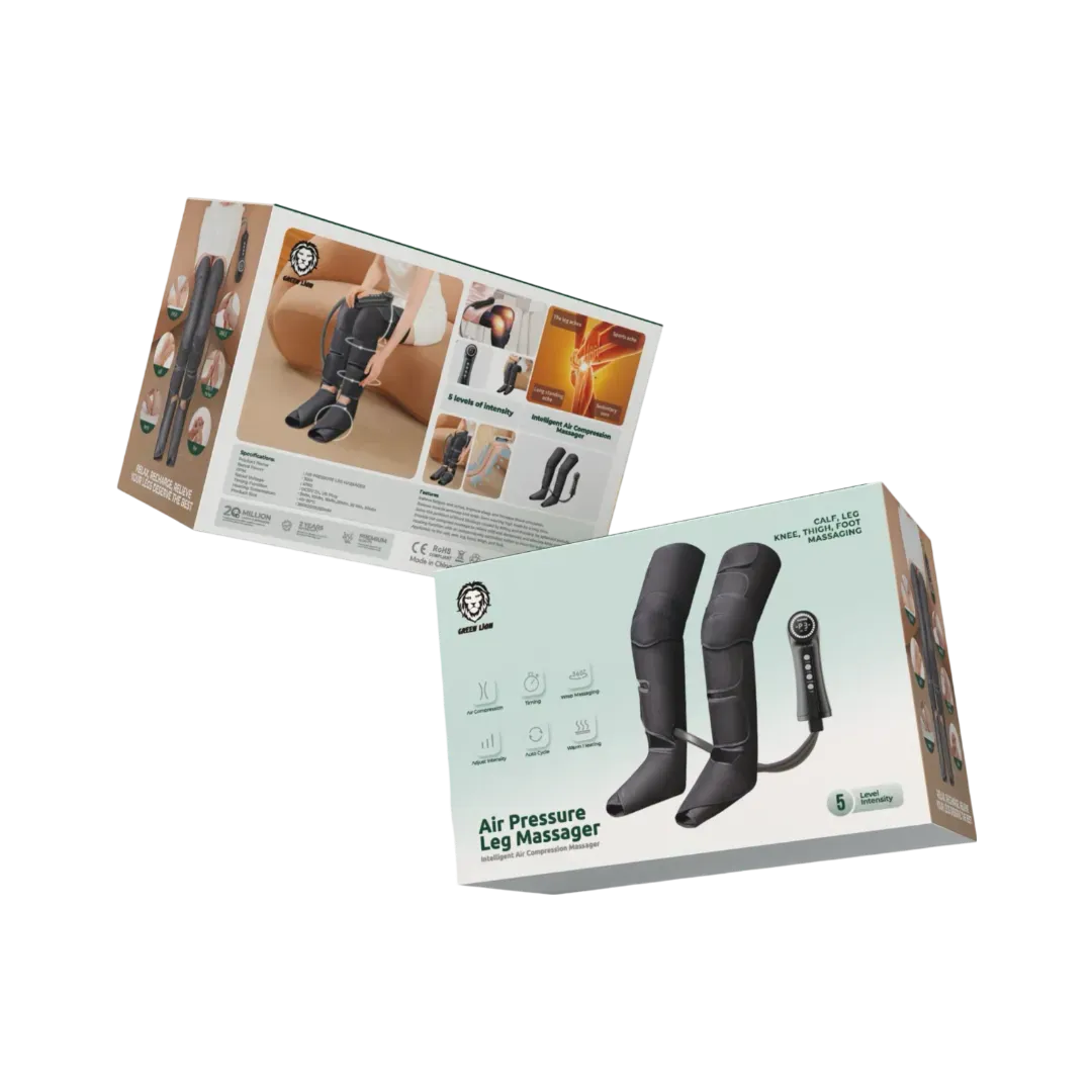 Green Lion Air Pressure Leg Massager Intelligent Air Compression Massager - Black – image 6