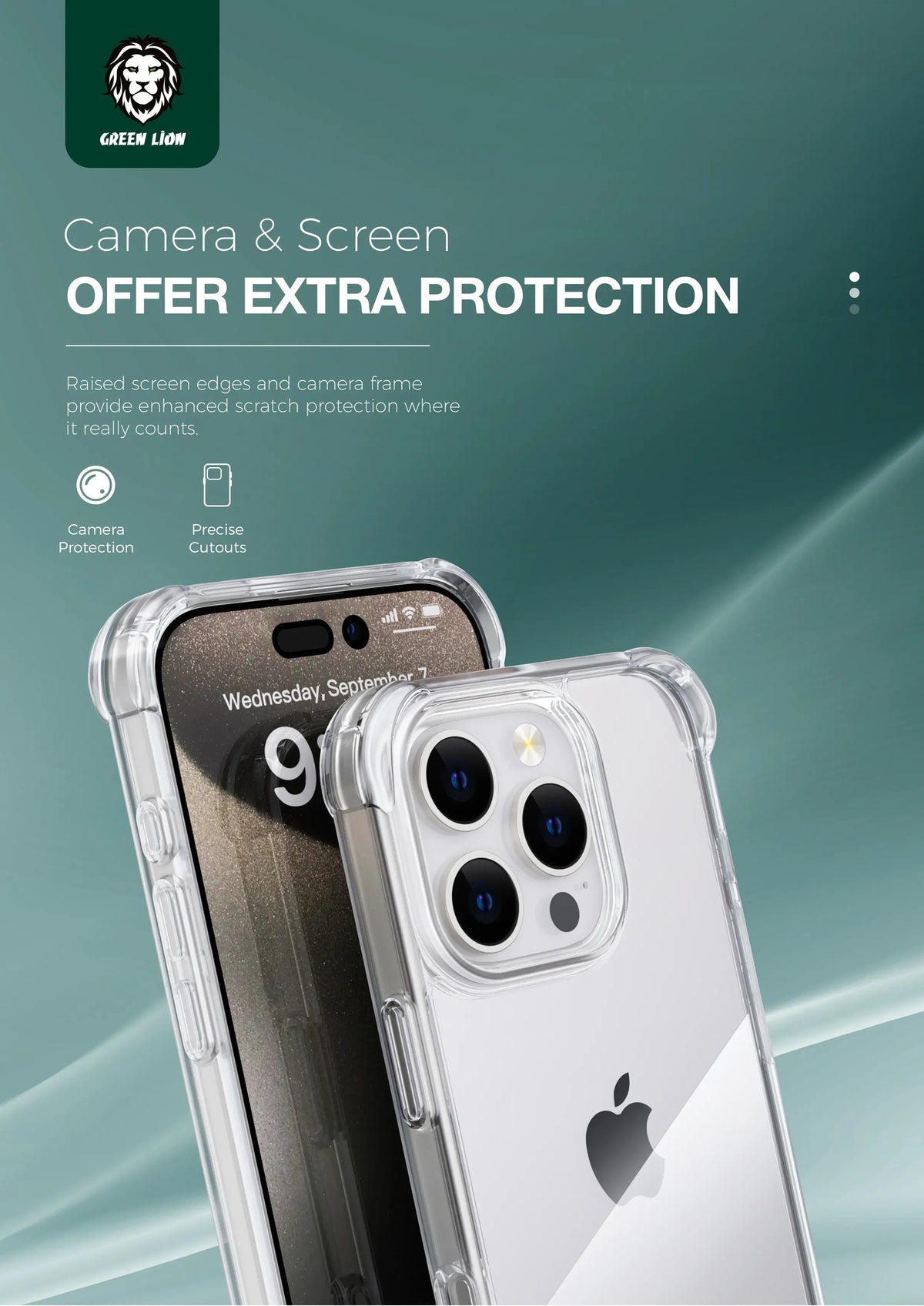 Green Lion Anti-Shock Case - Clear