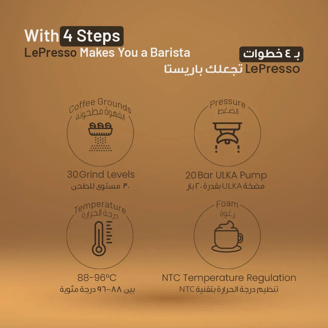 LePresso Vivente Semi Automatic Dual Boiler Coffee Machine with Touch Display Silver – image 13