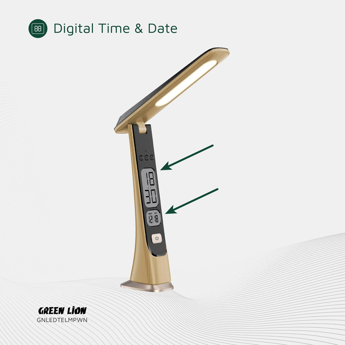Green Lion LED Table Lamp Wooden – image 7
