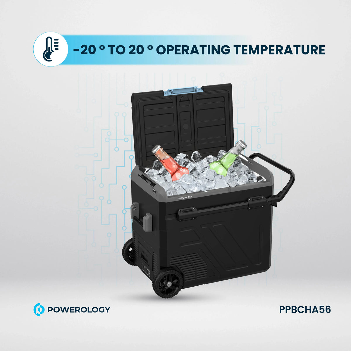 Powerology Dual Compartment Smart Fridge and Freezer 60l Gray – image 19