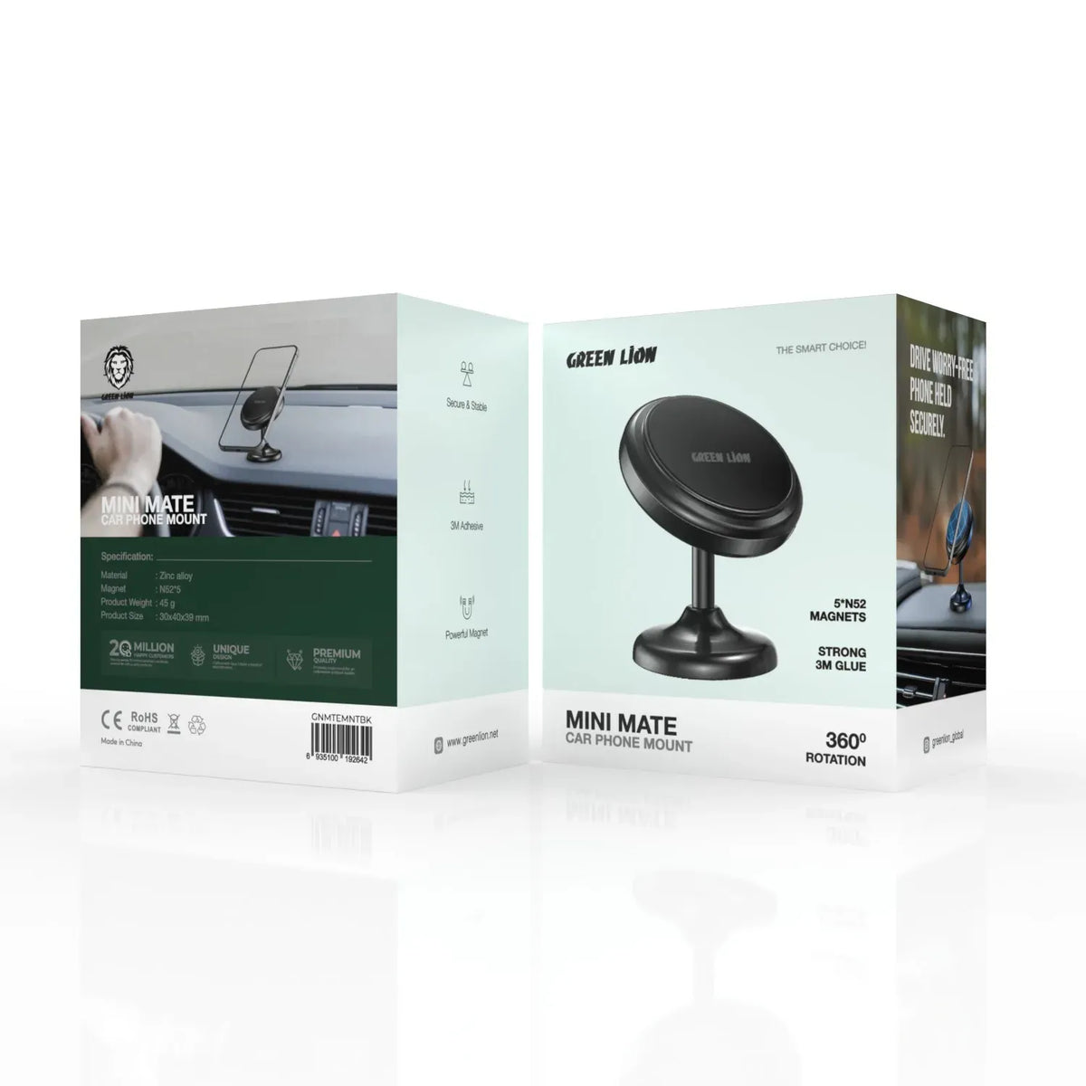 Green Lion Mini Mate Car Phone Mount Black – image 2
