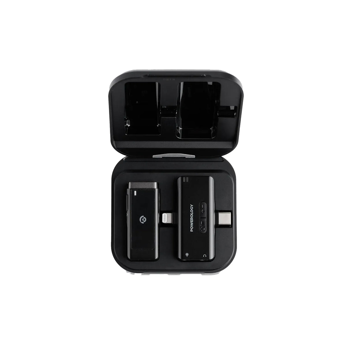 Powerology Mfi Dual Connector Wireless Lavalier Microphone X1 Mic 1000mAh Black – image 5