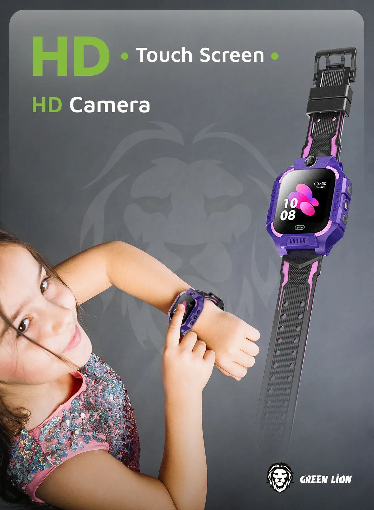 Green Lion 2 Gkids Smart Watch Series 5 - Purple – image 12