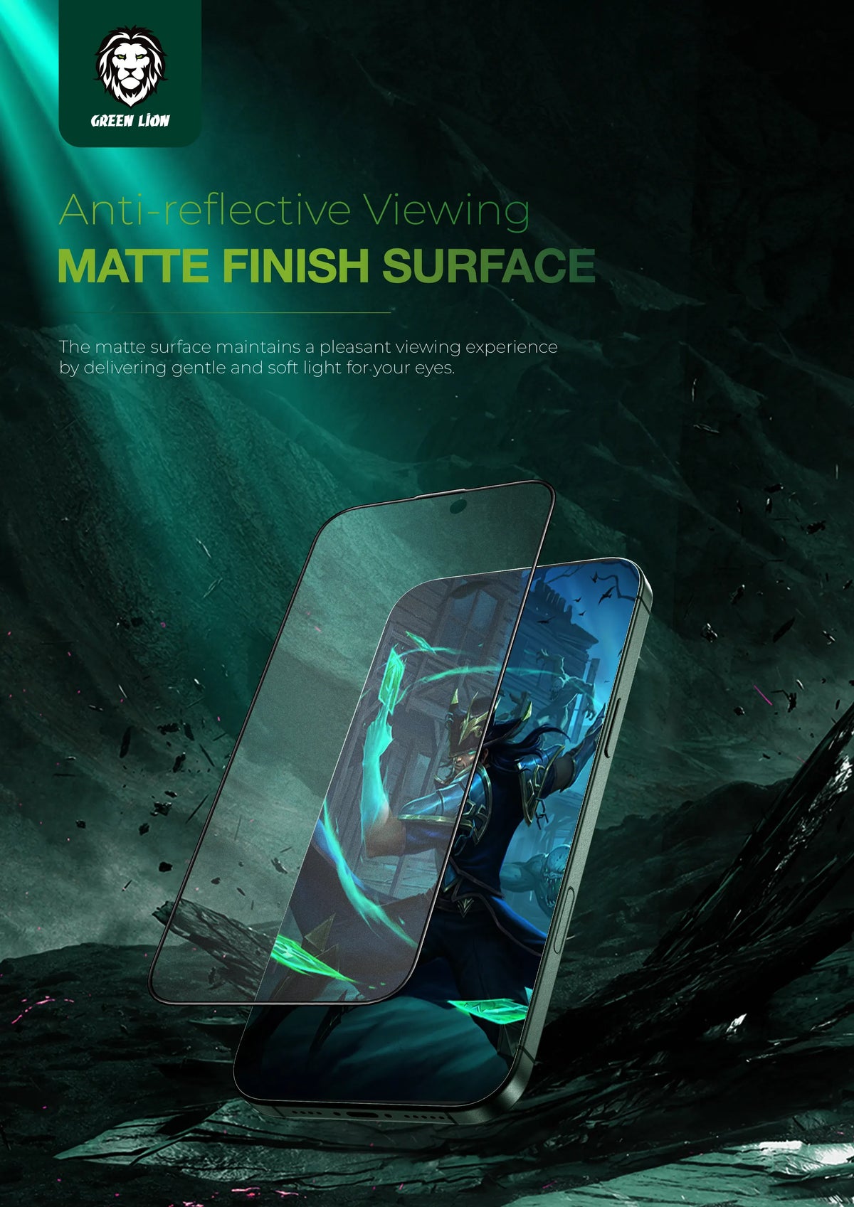Green Lion 9 HSteve Matte AGGlass Protector - clear – image 2