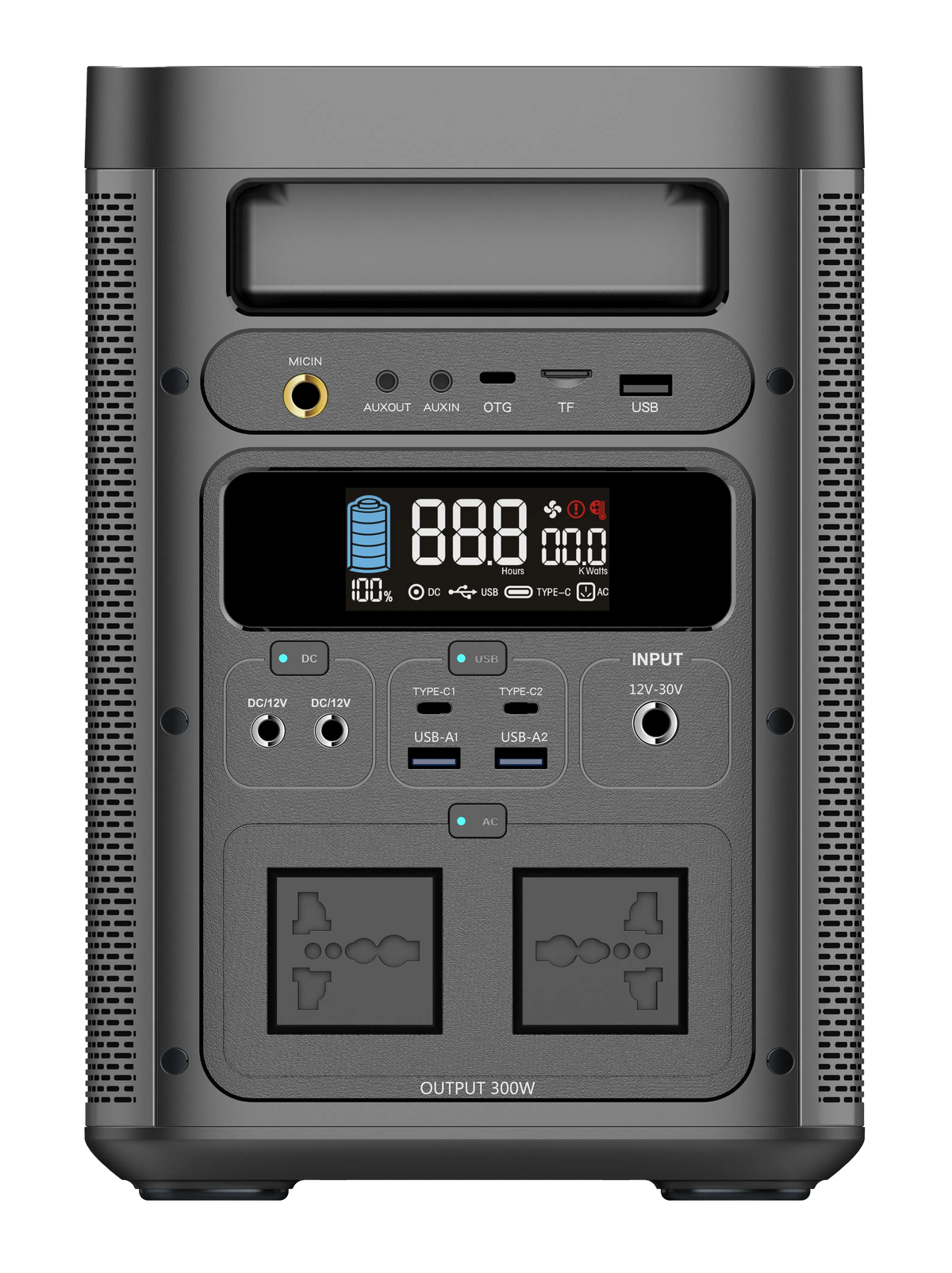 Powerology 300w Portable Generator Integrated Hi Fi Sound System Black – image 12