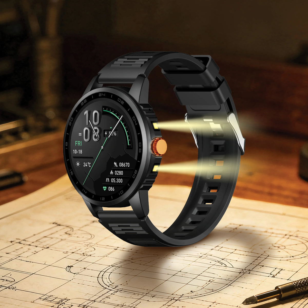 Green Lion Force Smart Watch - Black – image 3