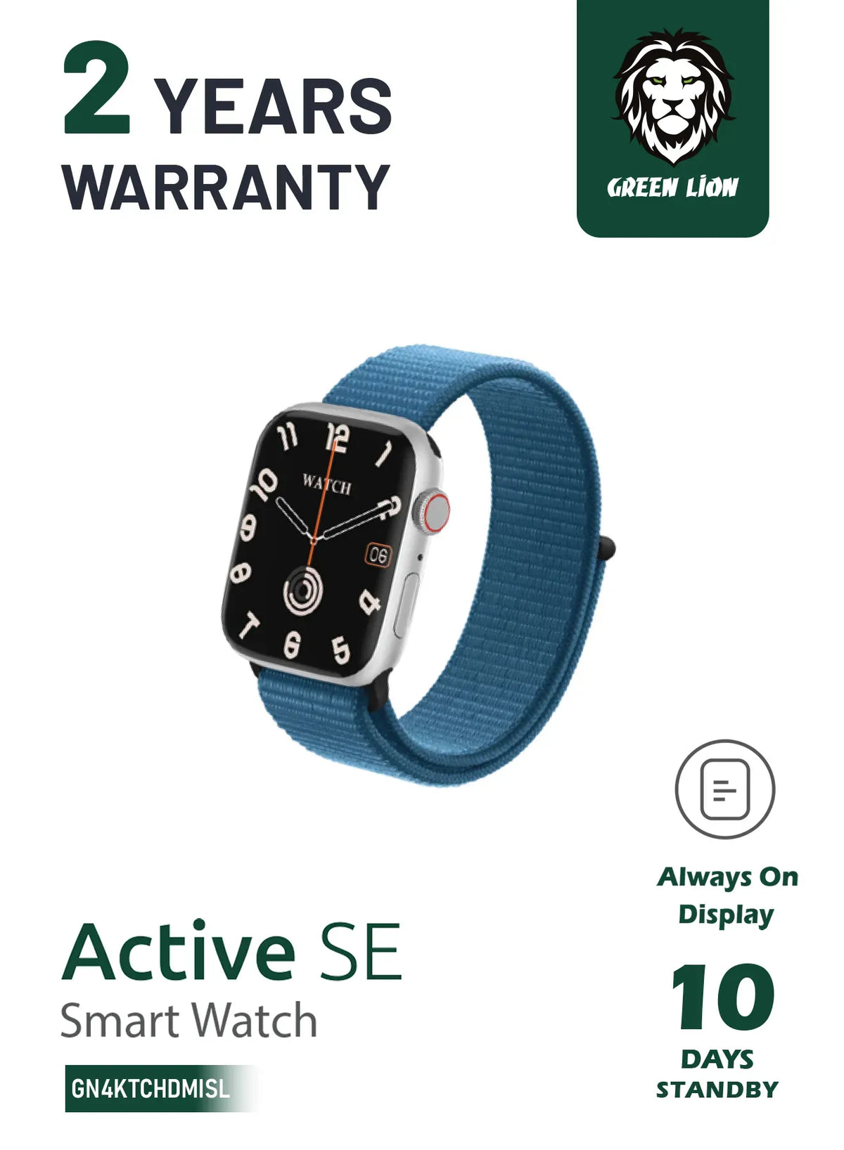 Green Lion Active Se Smart Watch Silver Sky Blue – image 8