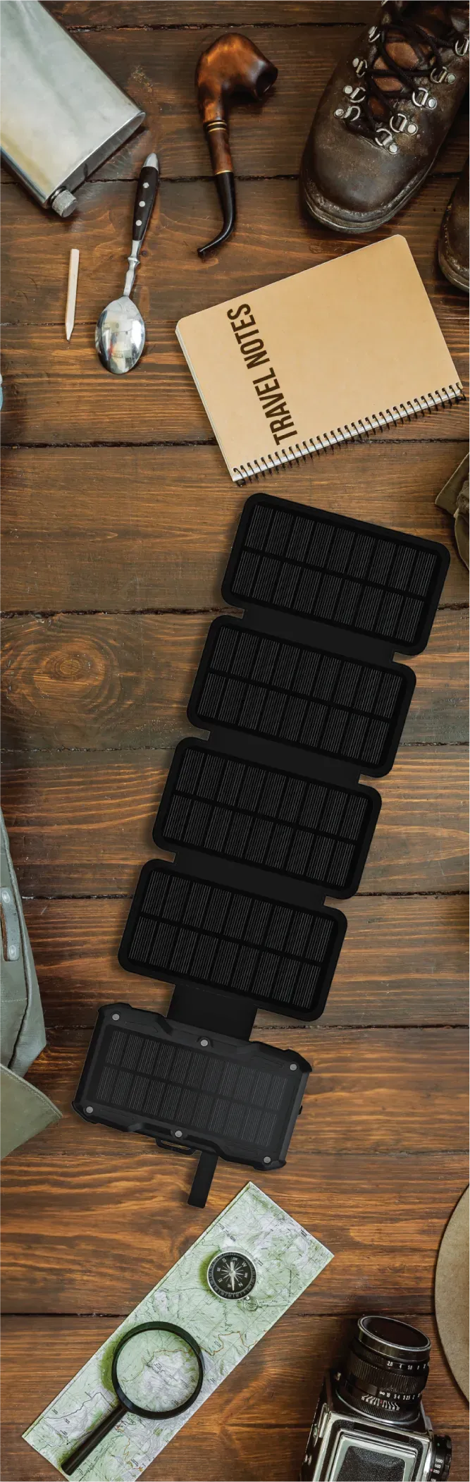 Green Lion Solar 5-Panel 20000 m Ah Power Bank PD 20 W - Black – image 2