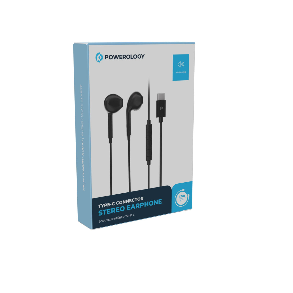 Powerology Type-CConnector Stereo Earphone(1.2 m/4 ft) - Black – image 6