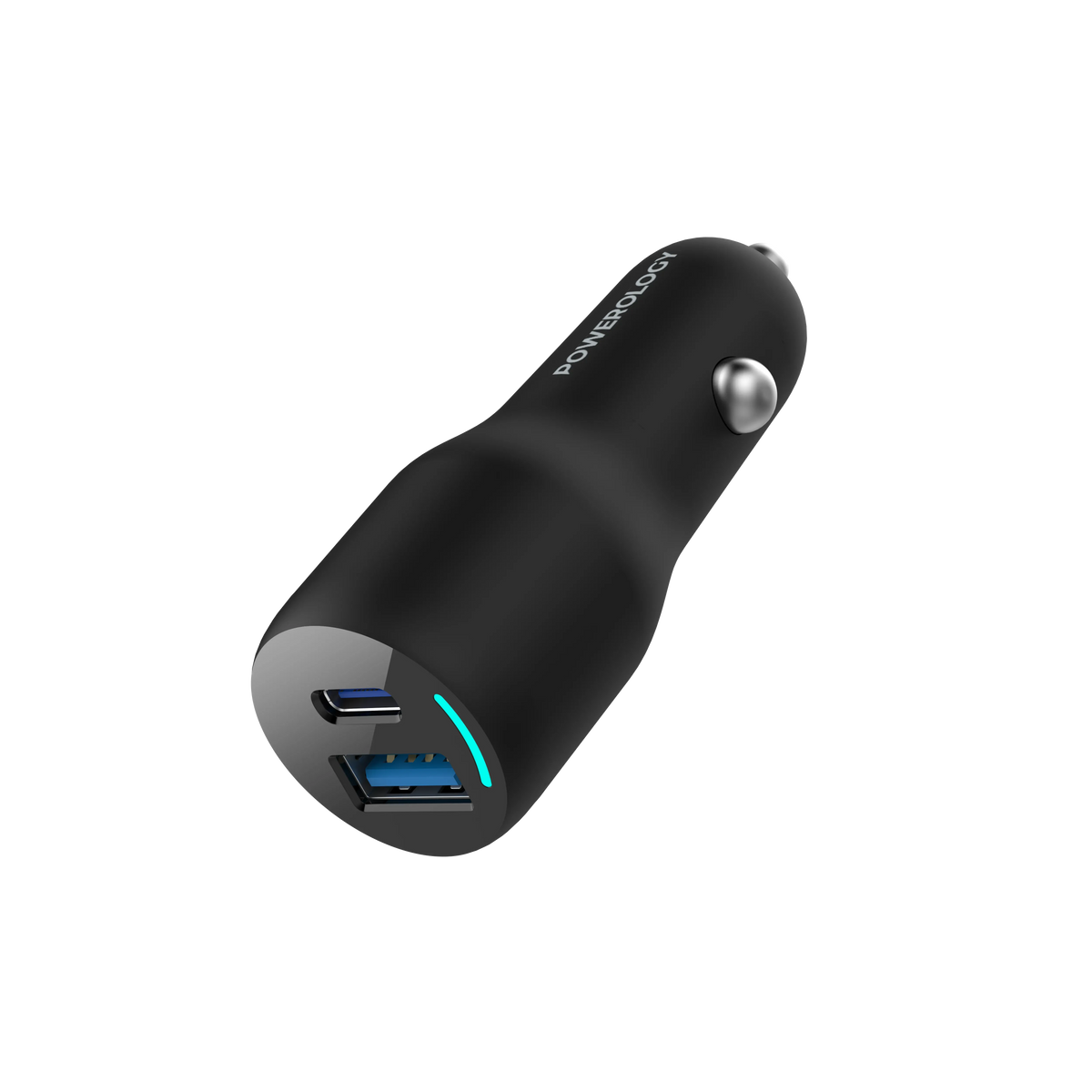 Powerology 35w PD Qc3 0 LED Dual Ports Car Charger Black – image 5