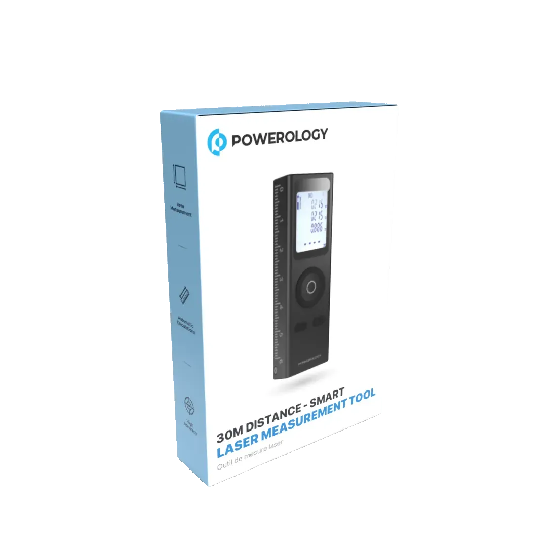 Powerology 30meter Mini Laser Rangefinder with Type C Connector Black – image 2
