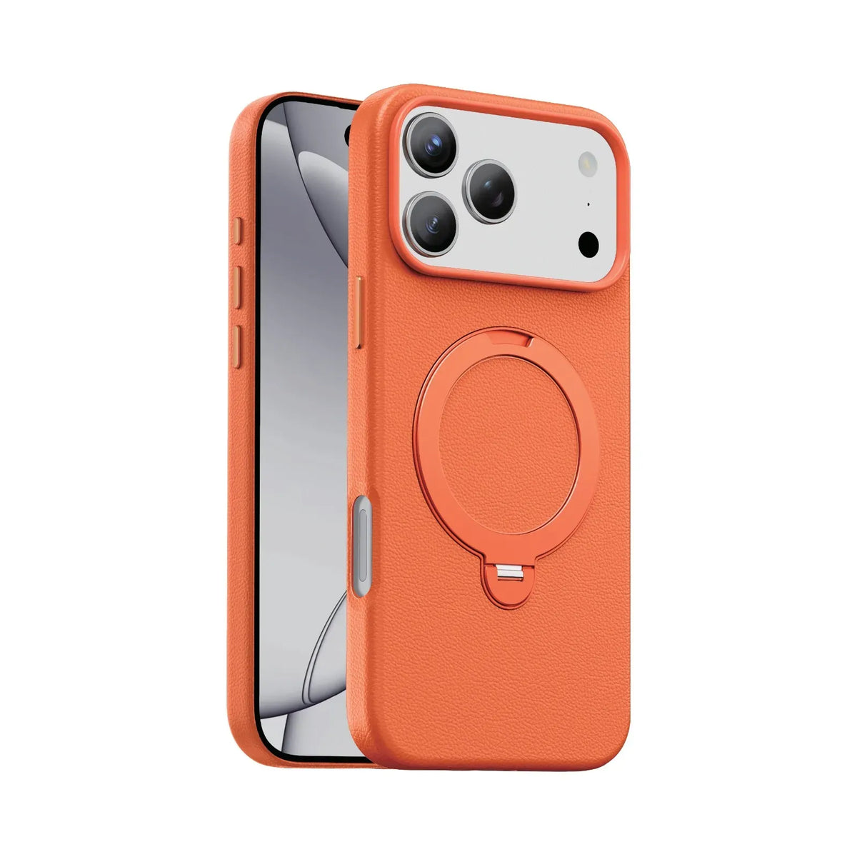 Green Lion Minster Leather MagSafe With Foldable Stand Design - Orange