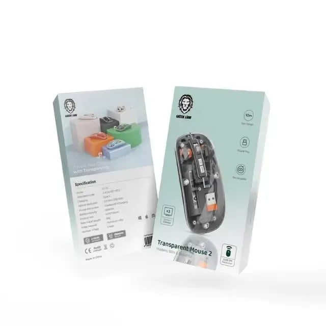 Green Lion Transparent Mouse 2 Modern,Slim&Beautiful - Gray – image 2
