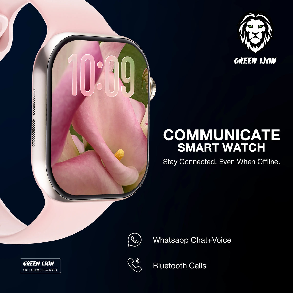 Green Lion Communicate Smart Watch - RoseGold – image 13