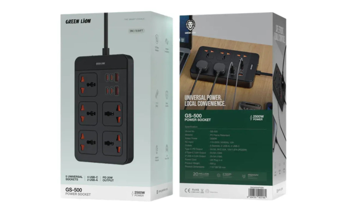 Green Lion Gs 500 Power Socket PD 20w Black – image 3