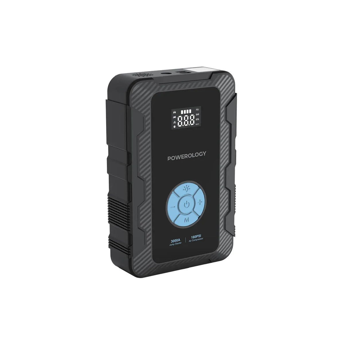 Powerology 20000 m Ah Power Bank Jump Start Air Compressor - Black – image 3