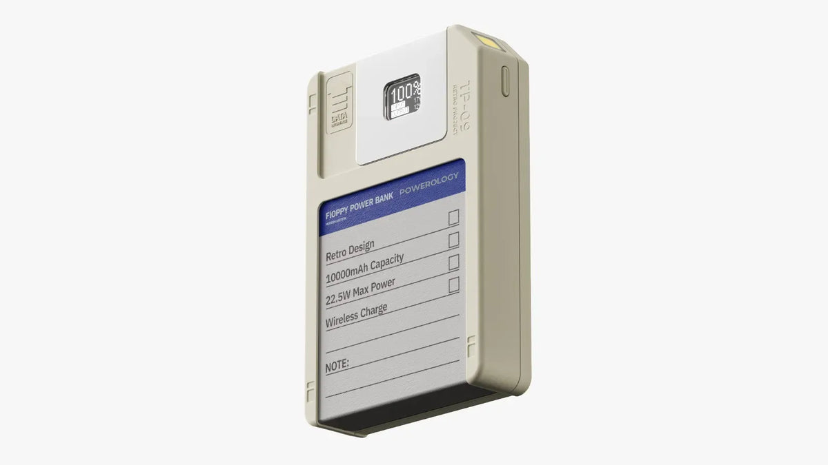 Powerology Floppydisk Retro 10000 m Ah Mag Safe Power Bank Batterie Externe Mag Safe 10000 m Ah - White – image 4