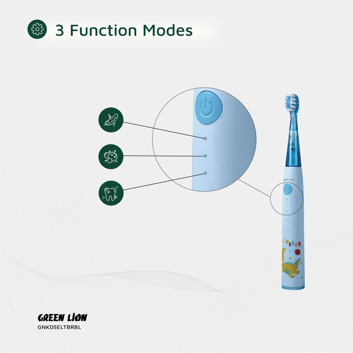 Green Lion Kids Electric Toothbrush - Blue – image 10