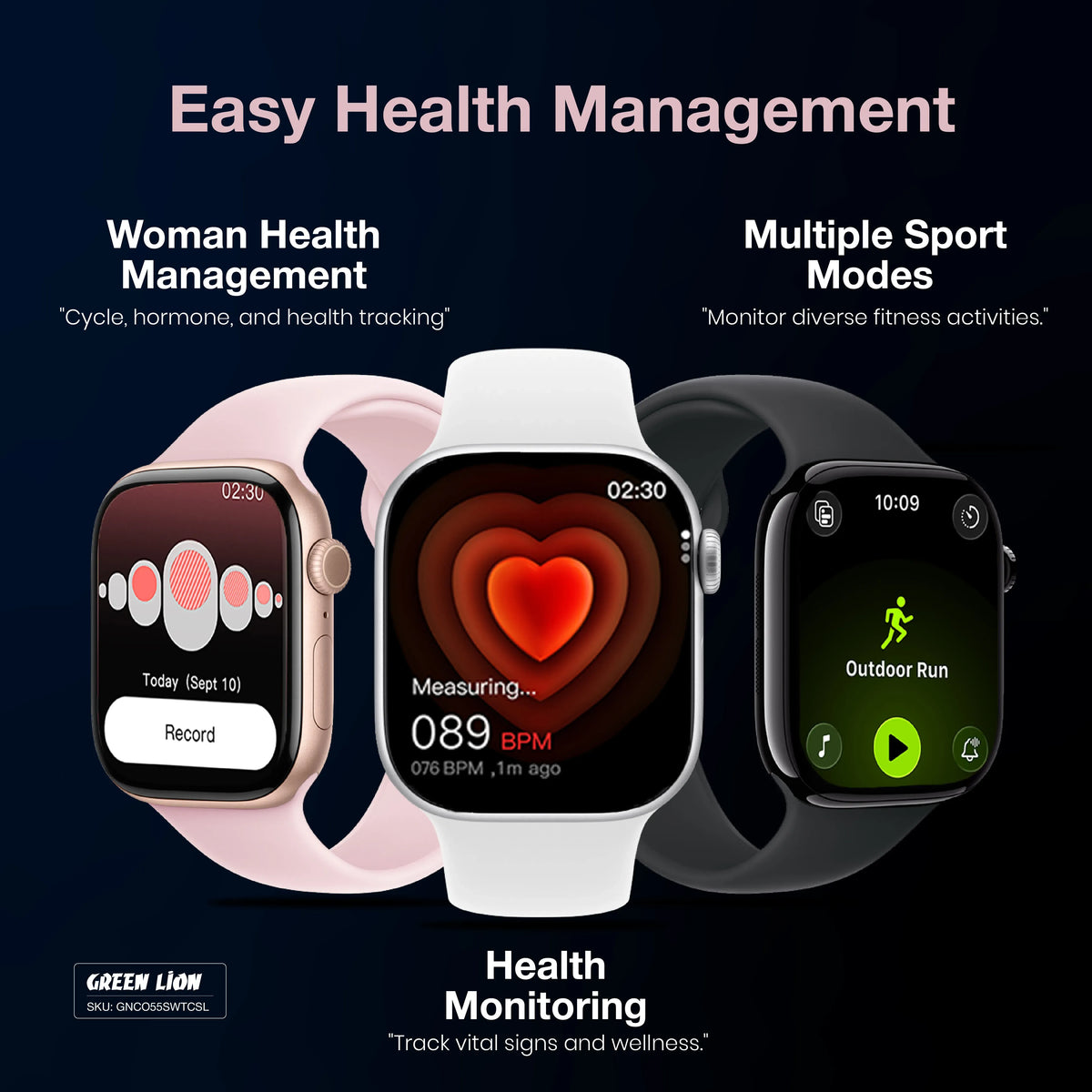 Green Lion Communicate Smart Watch - Silver – image 8