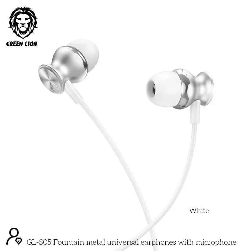 Green Lion Metal Earphone - White – image 4