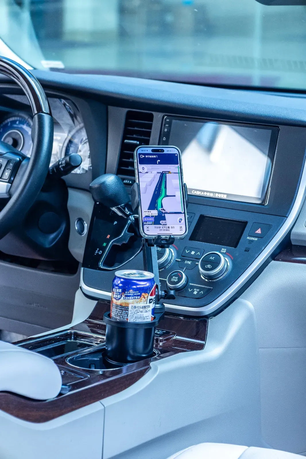 Green Lion 2 in 1 Flexgrip Car Cup Holder Phone Mount Black – image 12