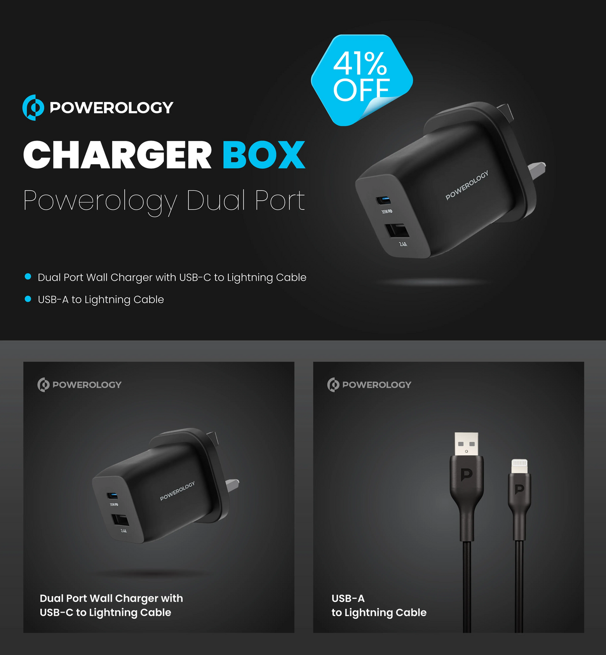Powerology TPEUSB-A To Lightning Data Sync And Charge 1.2 m - Black – image 13