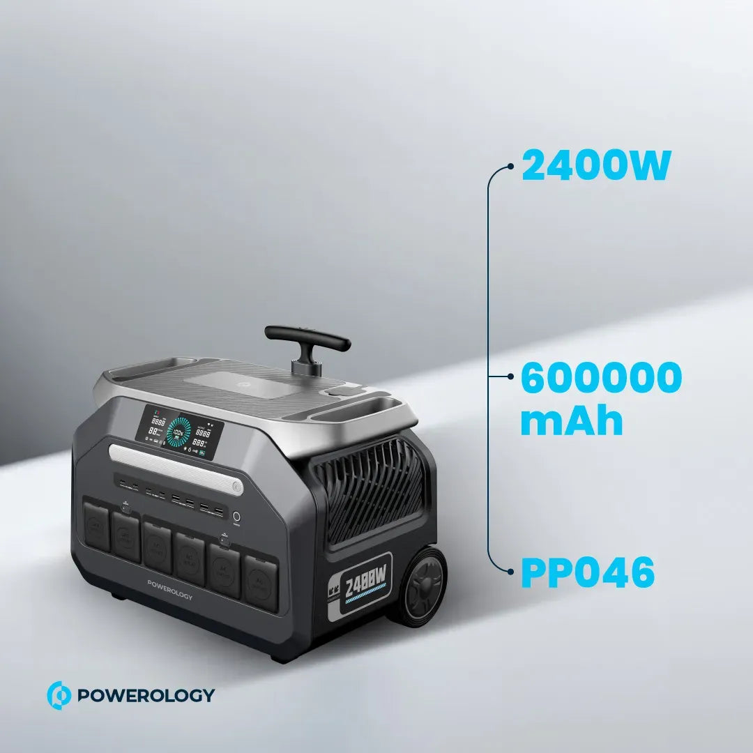 Powerology Solar Input Portable Generator Black – image 3