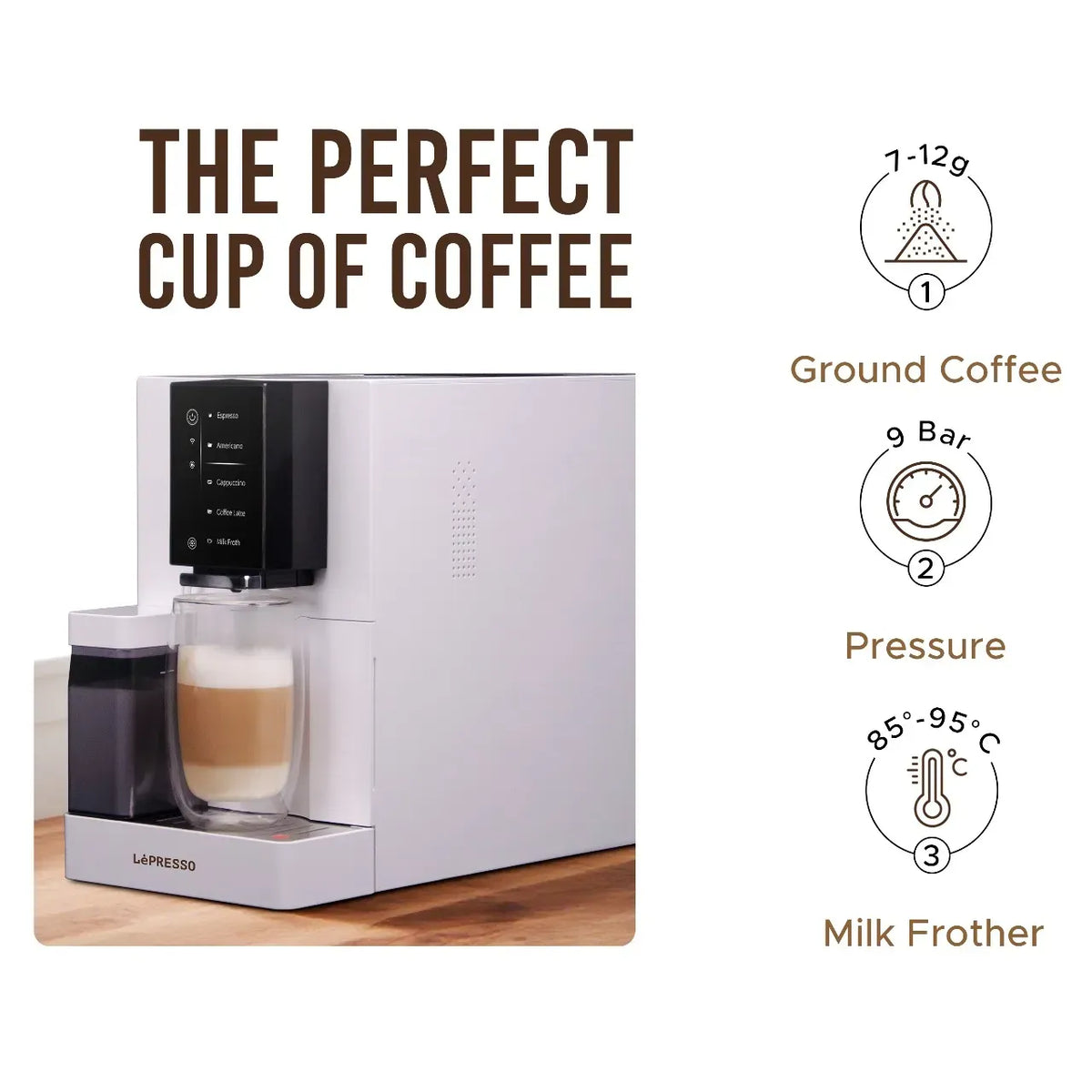 Lepresso Automatic Coffee Machine with Mobile App - Black – image 9