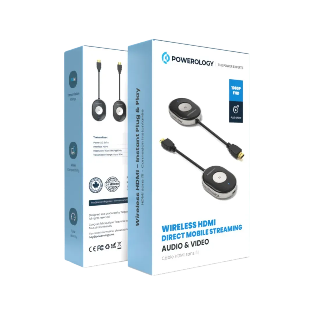 Powerology Wireless Hdmi Direct Mobile Streaming Transmitter and Receiver – image 2