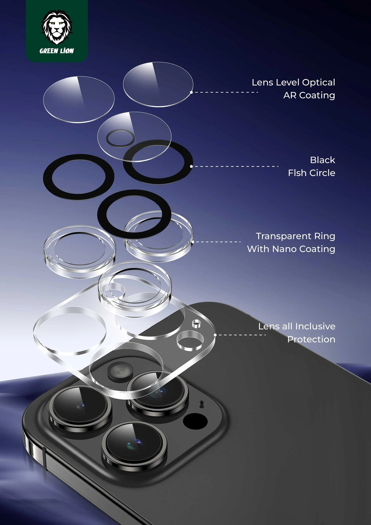 Green Lion Transparent Lens Iphone15 Pro Promax Transparent – image 10