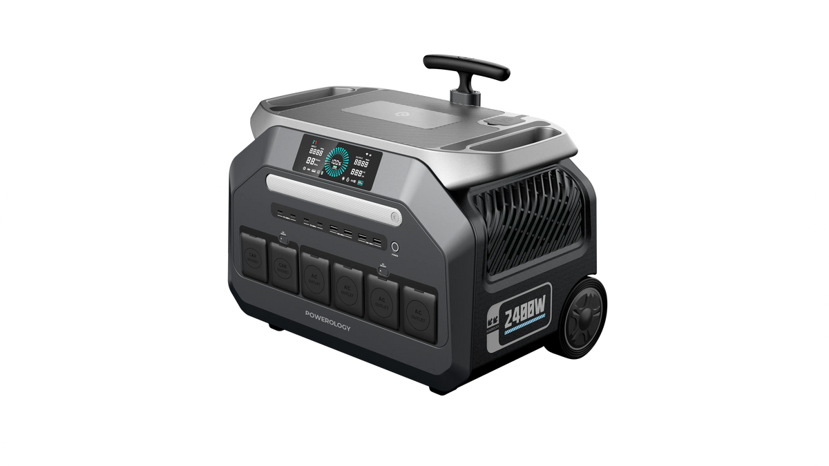 Powerology Solar Input Portable Generator Black – image 8