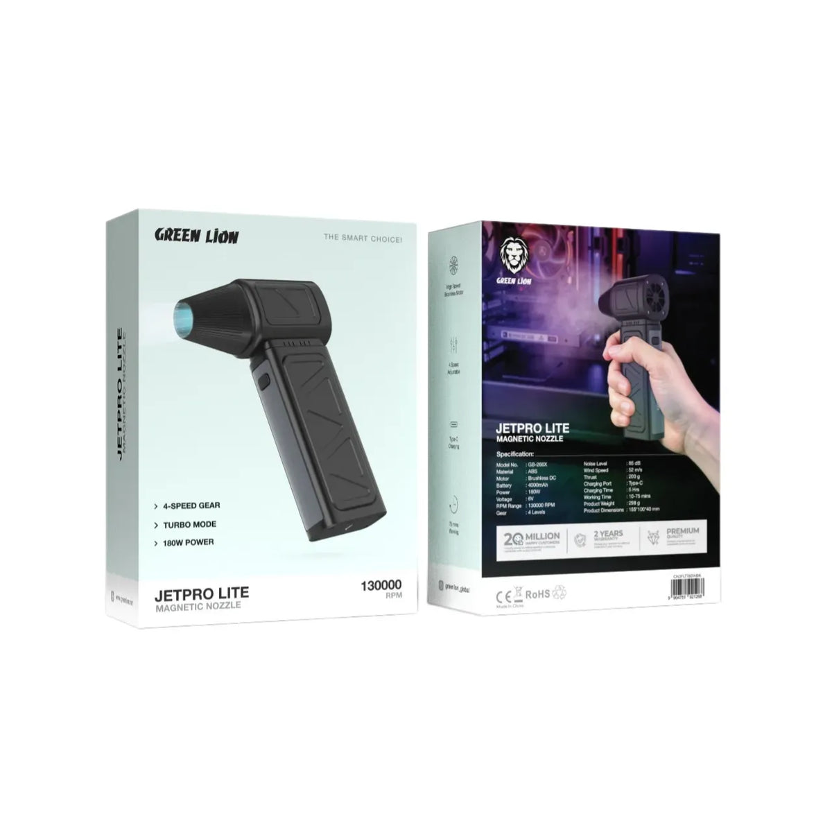 Green Lion Jet Pro Lite Magnetic Nozzle - Black