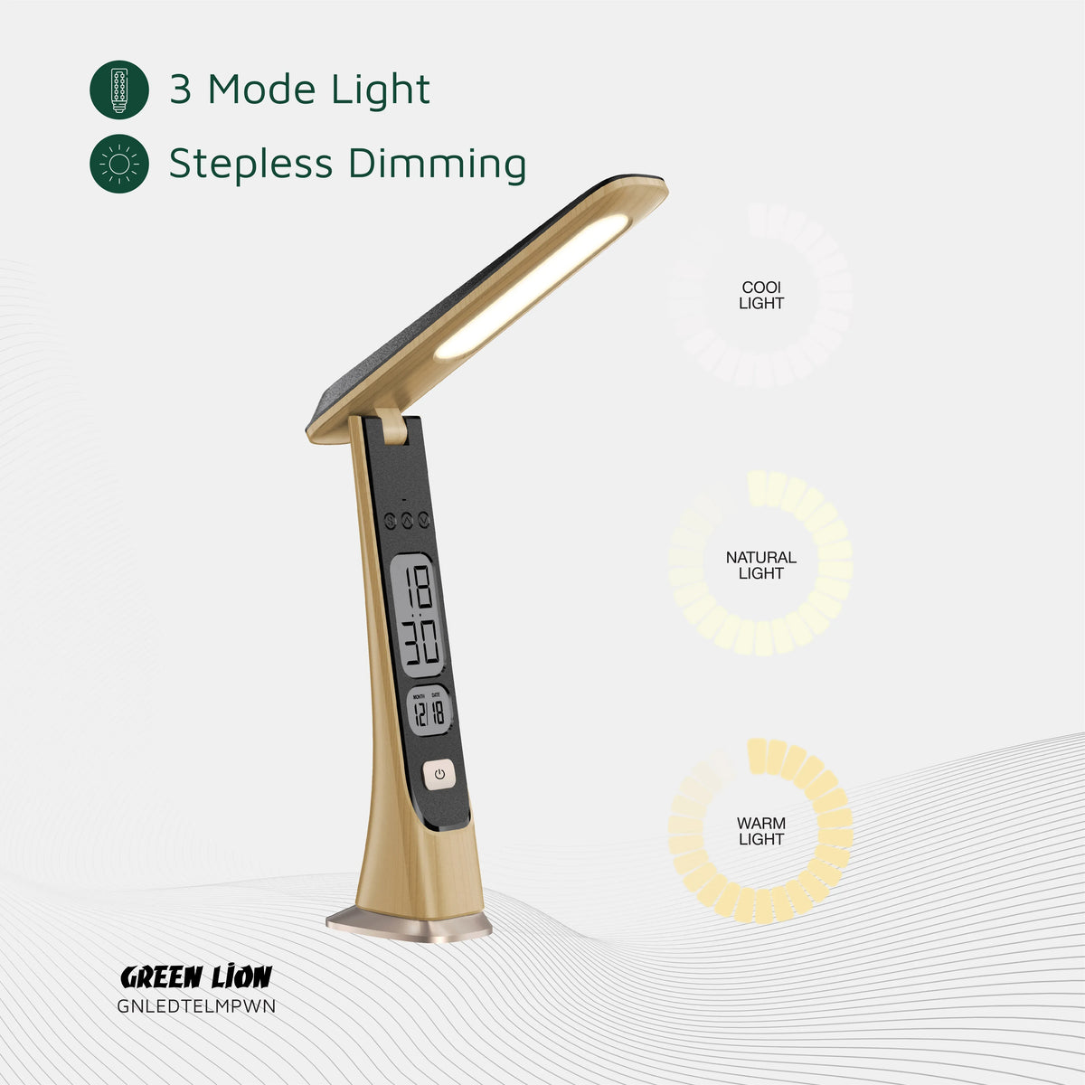 Green Lion LED Table Lamp Wooden – image 11