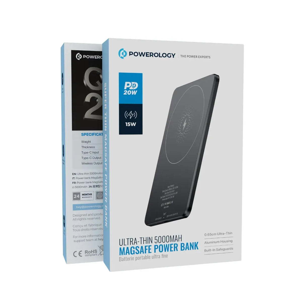 Powerology Ultra-Thin 5000 m Ah Mag Safe Power Bank - Grey – image 11