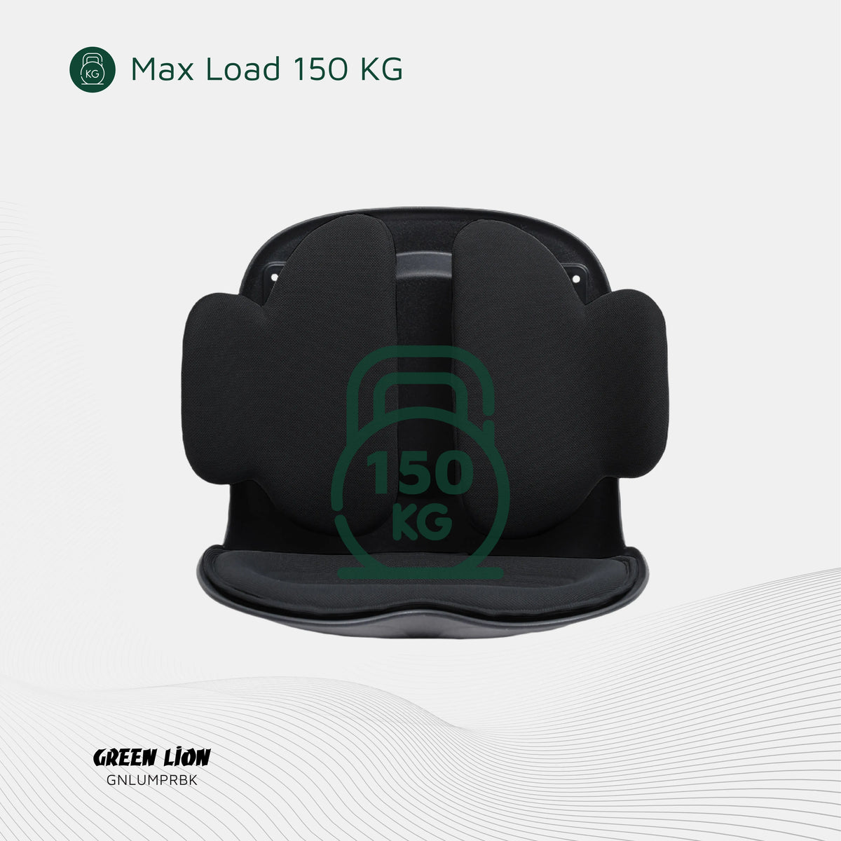 Green Lion Lumbar Pro Adjustable Back Support Black – image 11