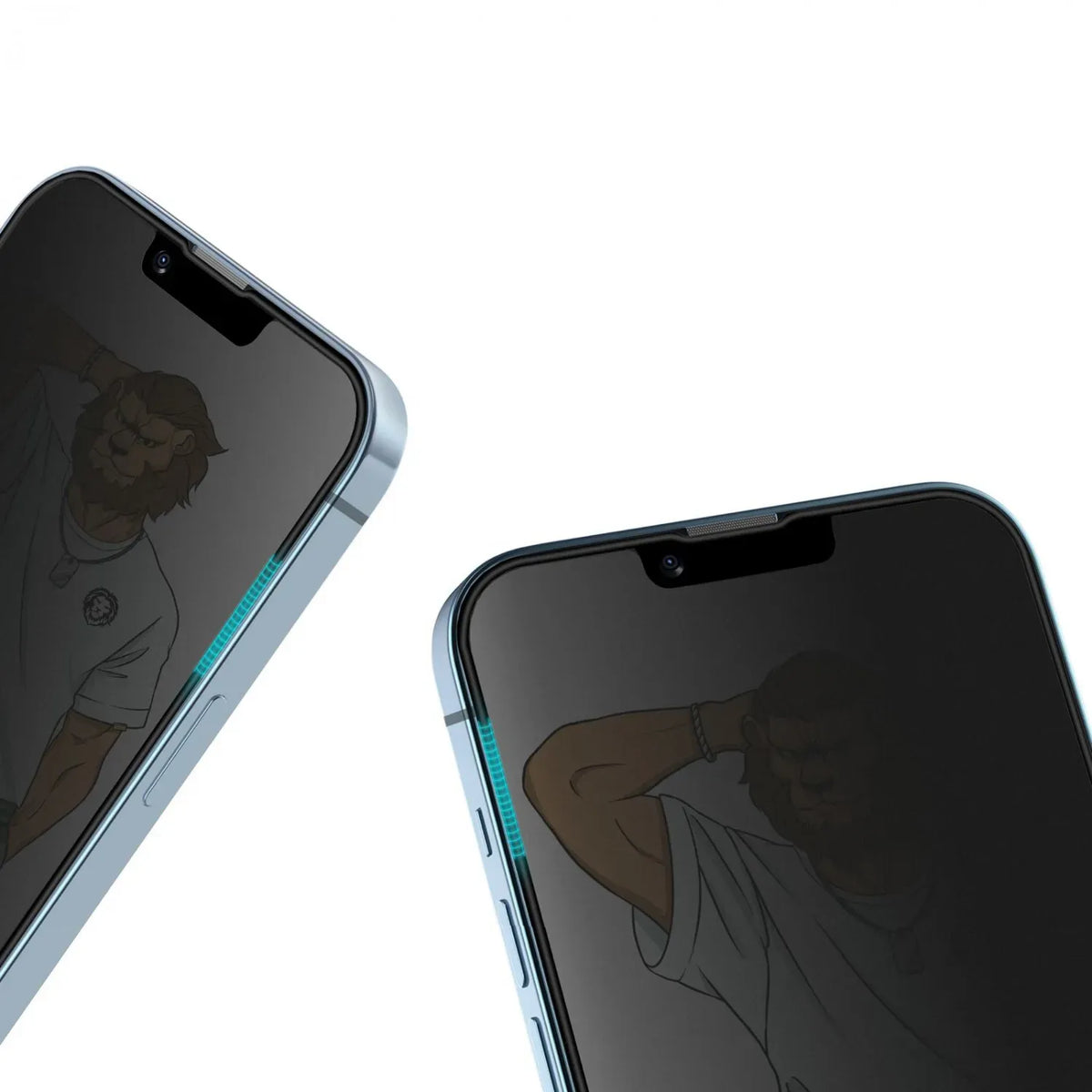 Green Lion 3 DSilicone AG/Matte Privacy Glass Screen Protector - Black Edge/Privacy – image 4
